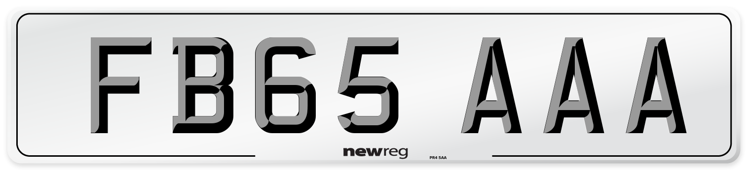 FB65 AAA Number Plate from New Reg